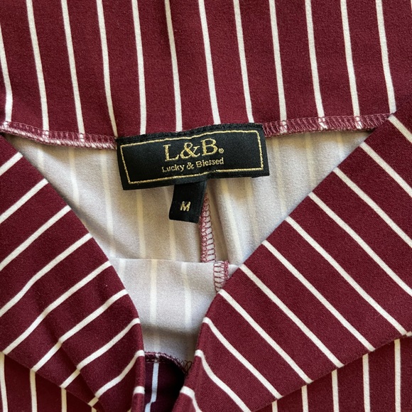 Lucky & Blessed Western Striped Bell Bottom Pants - Picture 3 of 4